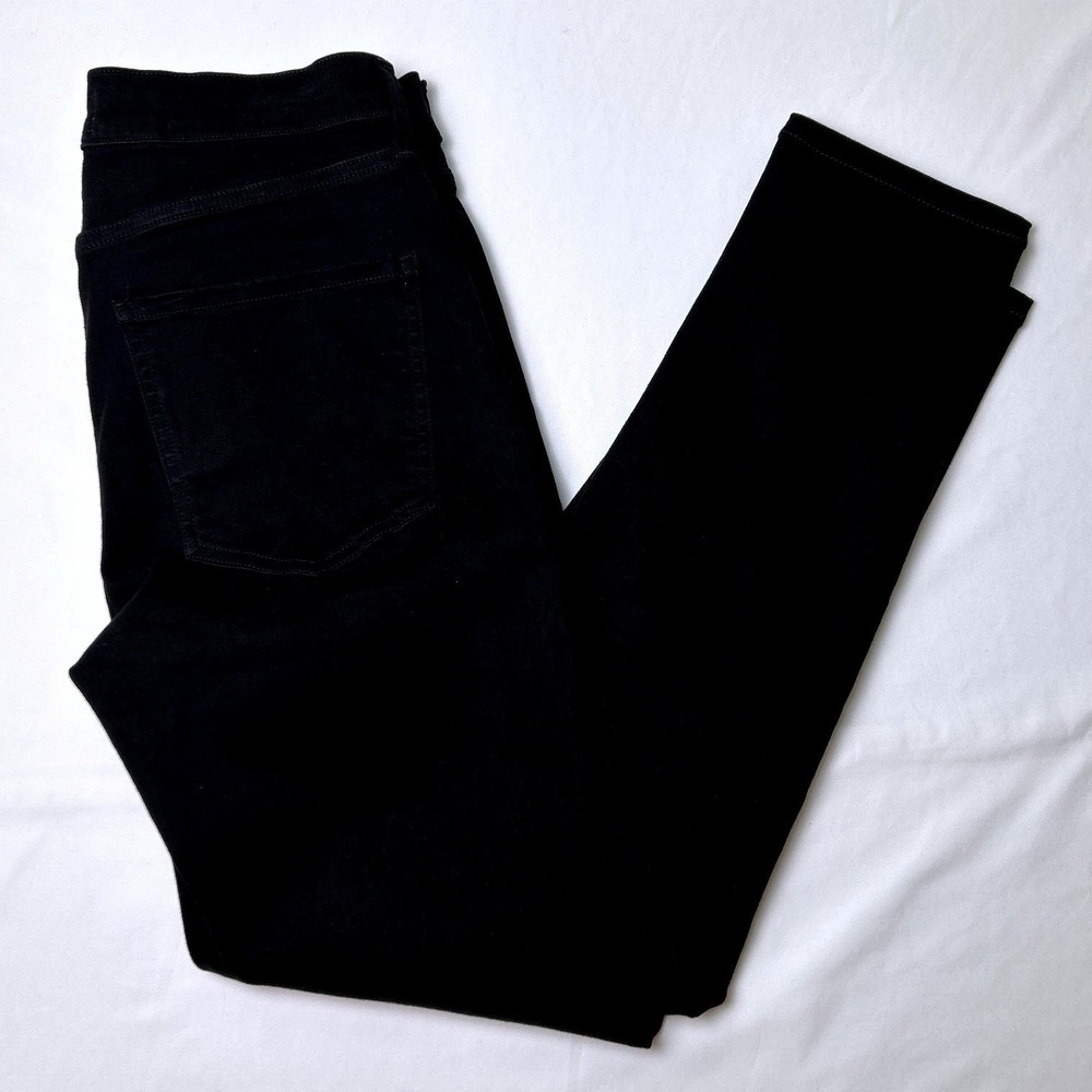 AGOLDE Women Mid Rise Slim Straight Leg Jeans Size 2/26 Black Minimalist Stretch